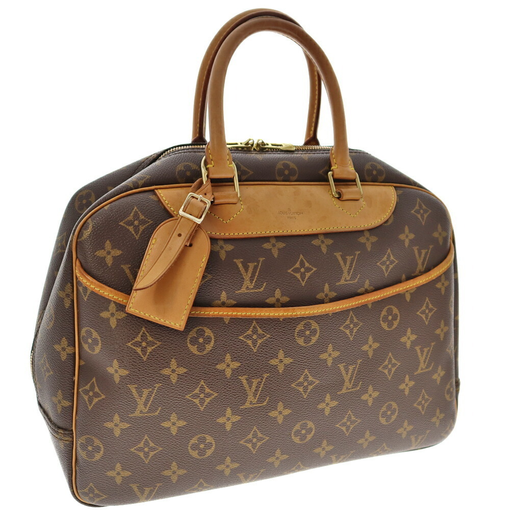 Louis Vuitton Deauville Monogram Bowling Vanity Handbag Brown gym Bag